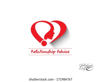 relationship advice icon, symbol vector illustration.