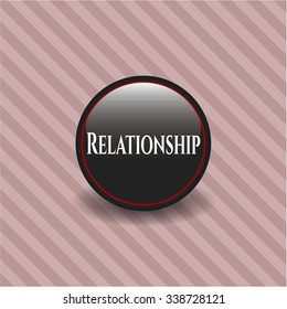 Relationship black shiny badge