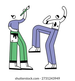 Ilustración de estilo Doodle de relación y vinculación 
