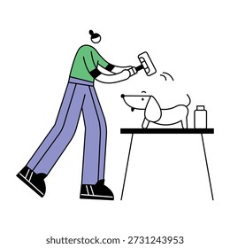 Ilustración de estilo Doodle de relación y vinculación 
