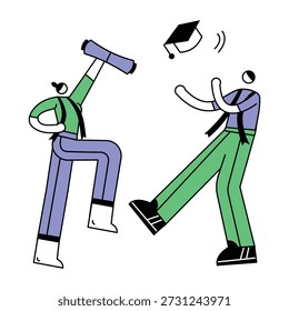 Ilustración de estilo Doodle de relación y vinculación 
