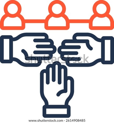 Relationship Building Icon Color Line Vector Illustration