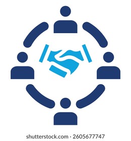 Relationship Building Icon Element For Design