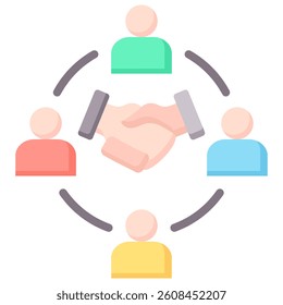 Relationship Building Icon Element For Design