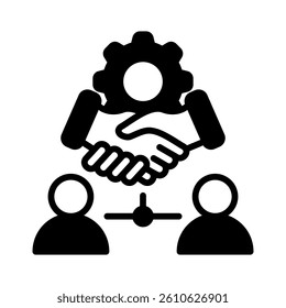 Relationship Building Icon Element for Design