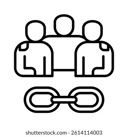 Relationship Building Icon Element for Design