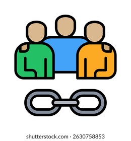 Relationship Building Icon Element for Design