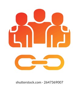 Elemento de ícone de construção de relacionamento para design
