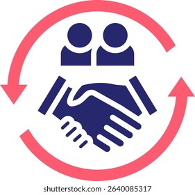 Relationship Building Icon Fill Vector Illustration