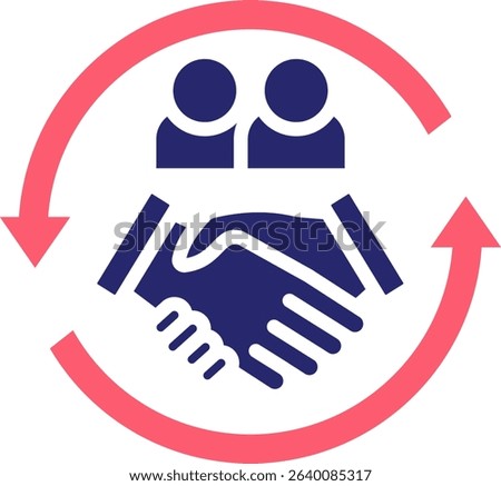 Relationship Building Icon Fill Vector Illustration