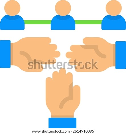Relationship Building Icon Flat Vector Illustration