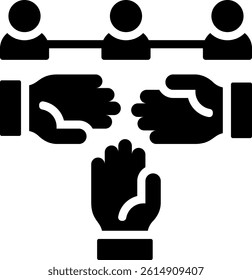 Relationship Building Icon Glyph Vector Illustration