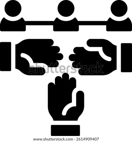 Relationship Building Icon Glyph Vector Illustration