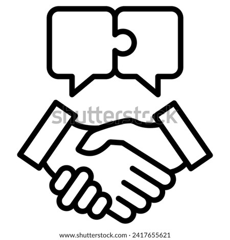 Relationship Building icon line vector illustration