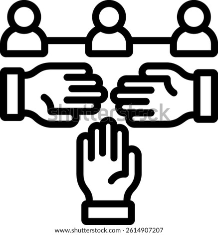Relationship Building Icon Outline Vector Illustration