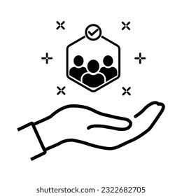 relationship or community like customer care icon.