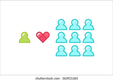 Relationship concept icons