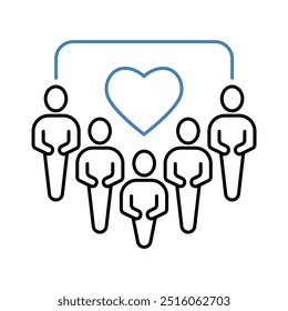 relationship concept line icon. Simple element illustration. relationship concept outline symbol design.