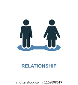 Relationship creative icon. Simple illustration. Relationship icon from human resources collection. Two colors element for web, apps, software, print.