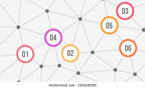 relationship diagram random size of circle with connection line