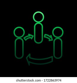 la relación de los empleados icono nolan. Línea delgada simple, contorno vectorial de iconos de conferencia para ui y ux, sitio web o aplicación móvil