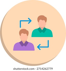 Ícone de Estilo de Círculo Plano de Relação