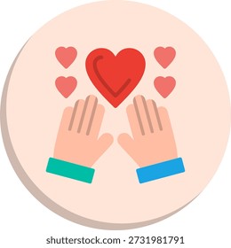 Relación Círculo plano icono de estilo