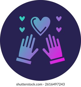 Relationship Glyph Circle Gradient Icon