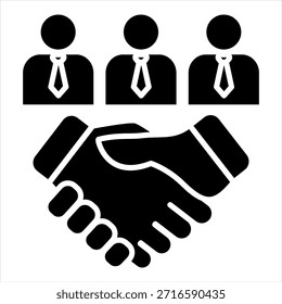 Relationship Glyph Icon Vector Illustration