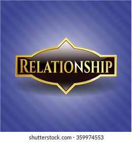 Relationship gold emblem or badge