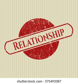 Relationship grunge style stamp