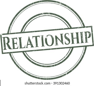 Relationship grunge style stamp