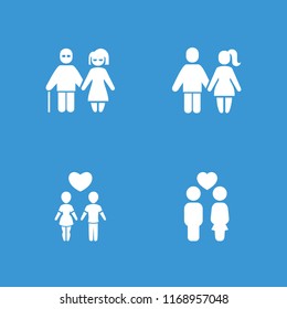 Relationship icon. collection of 4 relationship filled icons such as . editable relationship icons for web and mobile.