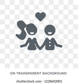 Relationship icon. Relationship design concept from Wedding and love collection. Simple element vector illustration on transparent background.