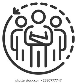 relationship icon Design Simple Set For Using In Website Graphics Report Logo Infographics, Best Quality Outline Symbol Collection Icon Vector Illustration
