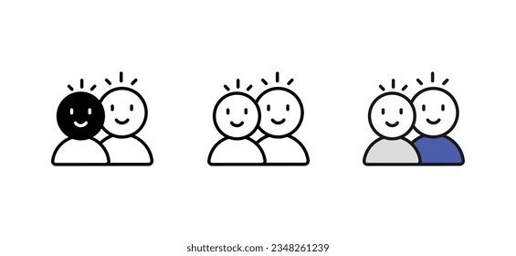 Relationship icon design with white background stock illustration