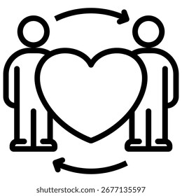 Elemento Ícone De Relacionamento Para Design