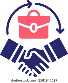 Relationship Icon Fill Vector Illustration