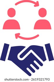 Relationship Icon Fill Vector Illustration