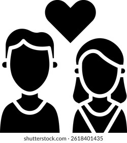 Relationship Icon Glyph Vector Illustration