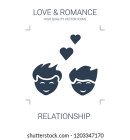 relationship icon. high quality filled relationship icon on white background. from love romance collection flat trendy vector relationship symbol. use for web and mobile