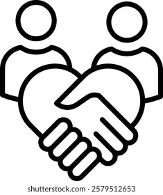 Relationship Icon Line Vector Illustration