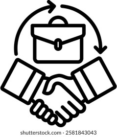 Relationship Icon Line Vector Illustration