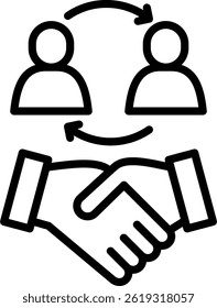 Relationship Icon Line Vector Illustration