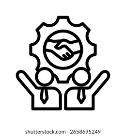 Ilustración vectorial de línea de icono de relación