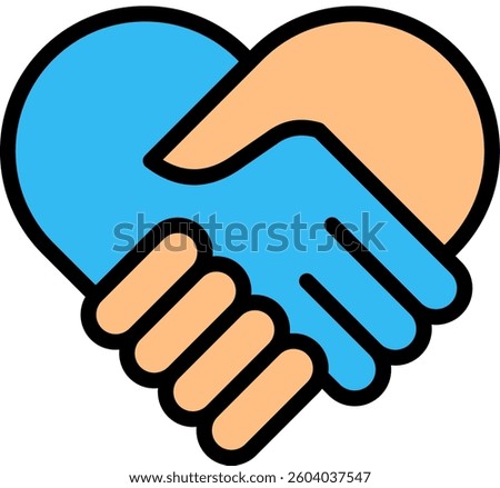 Relationship Icon Lineal Color Vector Illustration
