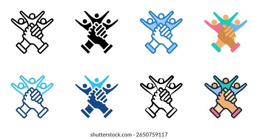 Relationship icon set multiple style collection 
