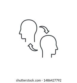 Relationship icon suitable for info graphics, websites and print media and interfaces. Peer To Peer icon