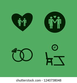 relationship icon. relationship vector icons set man woman love, lesson begining and wedding rings