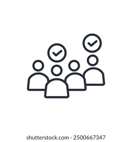 relationship icon. vector.Editable stroke.linear style sign for use web design,logo.Symbol illustration.
